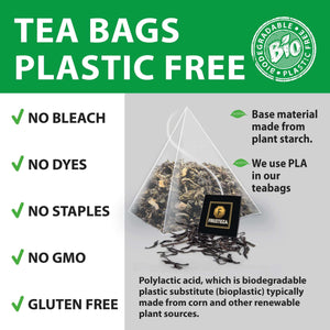 Biodegradable mulling spice tea bags, plastic free tea bags 